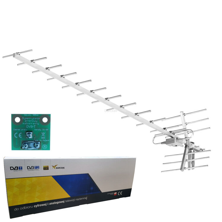 Antena Yagi 19 el. z symetryzatorem na tył (zaciski) KARTON