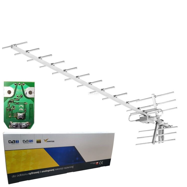 Antena Yagi 19 el. ze wzmacniaczem na tył (zaciski) KARTON
