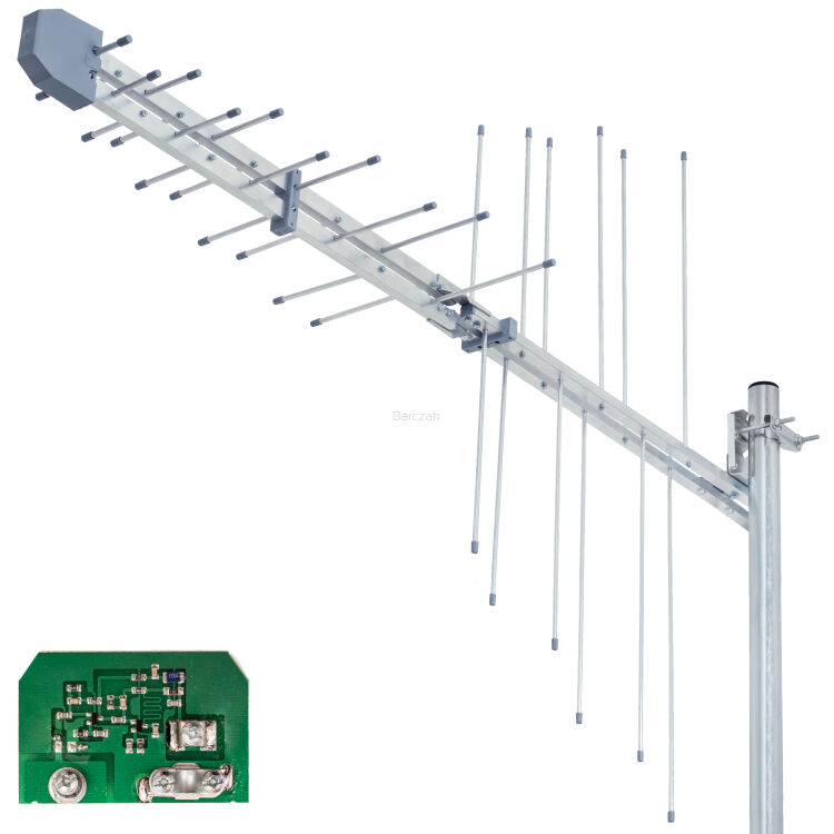 Antena TV logarytmiczna 2HV - 32 elementy ze wzmacniaczem B