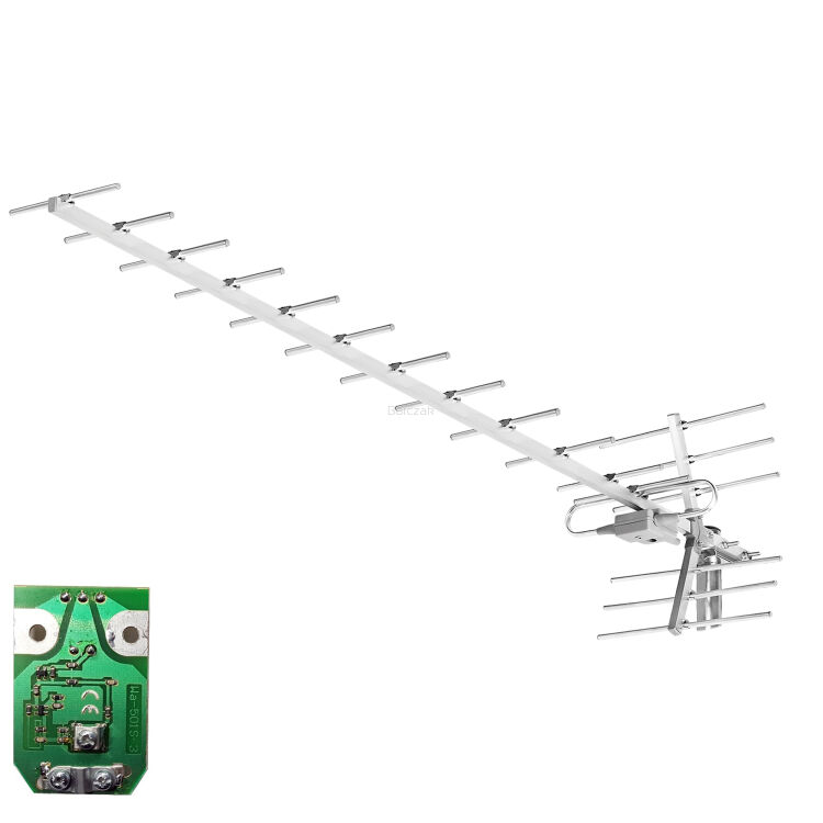 Antena Yagi 19 elementów ze wzmacniaczem na tył (zaciski)