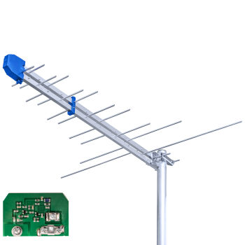 Antena TV logarytmiczna 5log - 22 elementy ze wzmacniaczem B