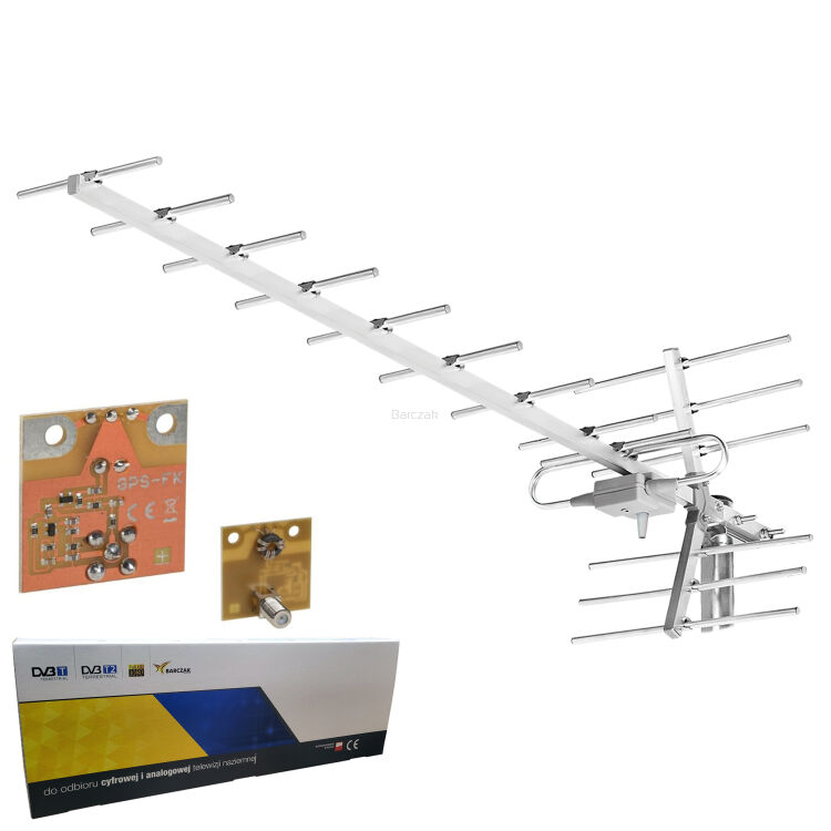 Antena Yagi 16 el. ze wzmacniaczem na F KARTON